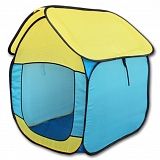 Палатка BELON FAMILIA ПИ-005/К-ТР3 Домик, жёлто-голубой