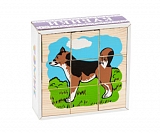 Кубики ТОМИК 4444-3 Домашние животные (9 шт)