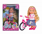Кукла EVI 5733347 на трехколесном велосипеде